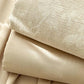 Beige Floral Textured Cotton Linen Bedspread