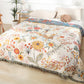 Blooming Sunflower Cotton Gauze Reversible Quilt