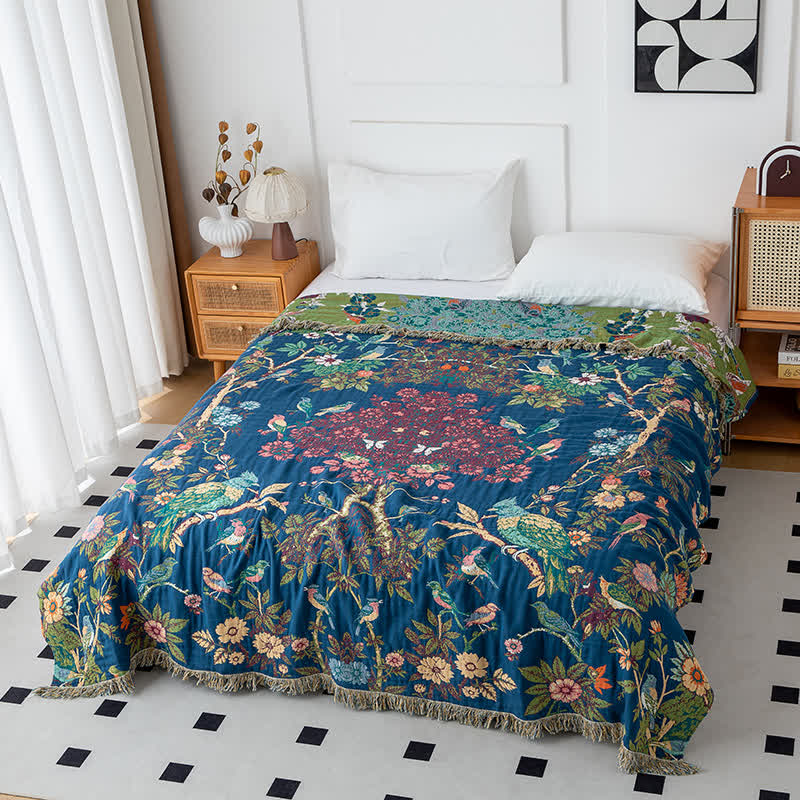 Wild Rose Cotton Gauze Reversible Quilt