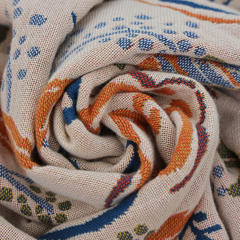 Geometric Floral Cotton Gauze Quilt