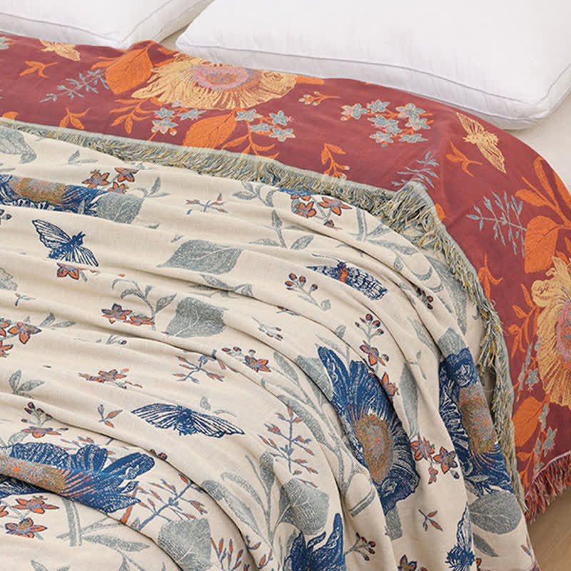 Lotus Pure Cotton Gauze Reversible Quilt
