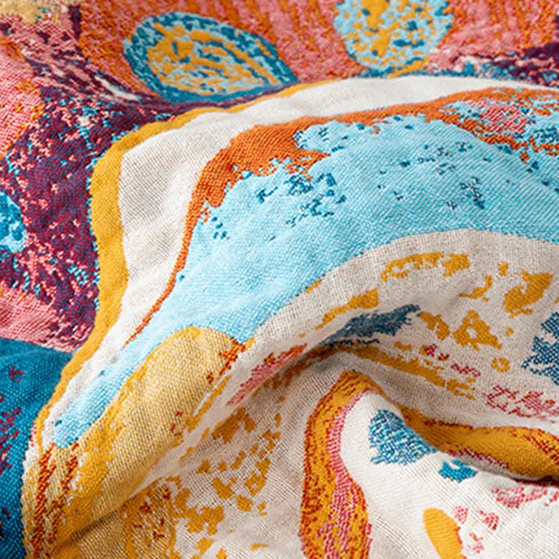 Artistic Wave Floral Cotton Gauze Quilt - image 7