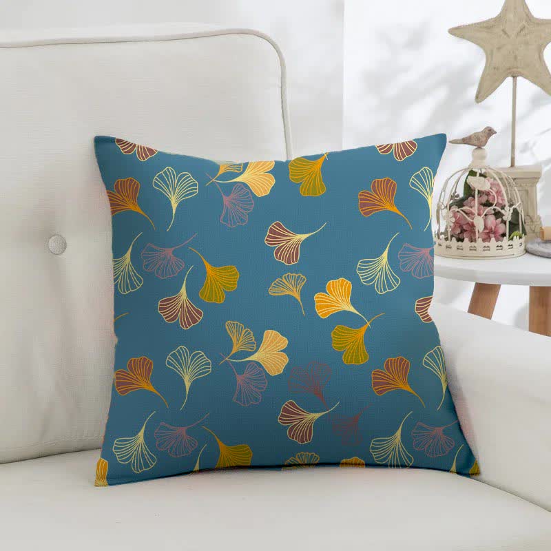 Ginkgo Biloba Cotton Jacquard Square Pillowcases(2PCS) - image 1