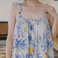 Blue Floral Cotton Camisole Nightdress - image 3