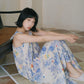 Blue Floral Cotton Camisole Nightdress