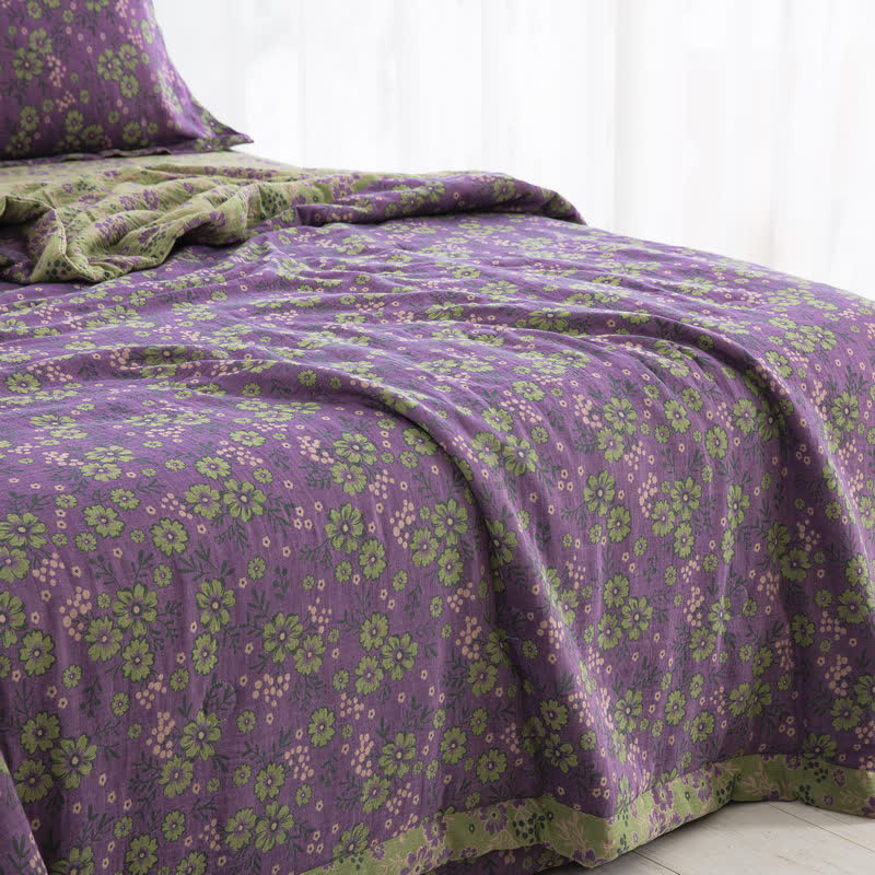 Plum Blossom Cotton Gauze Jacquard Quilt