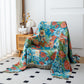 Tulip Gerbera Natural Cotton Tassel Quilt