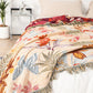 Pineapple Floral Butterfly Natural Cotton Quilt