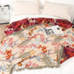 Pineapple Floral Butterfly Natural Cotton Quilt