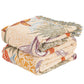 Pineapple Floral Butterfly Natural Cotton Quilt