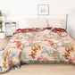Pineapple Floral Butterfly Natural Cotton Blanket