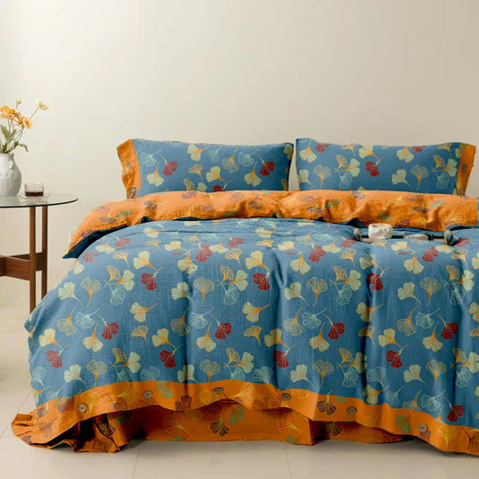 Ginkgo Biloba Cotton Bedding Set(4PCS)