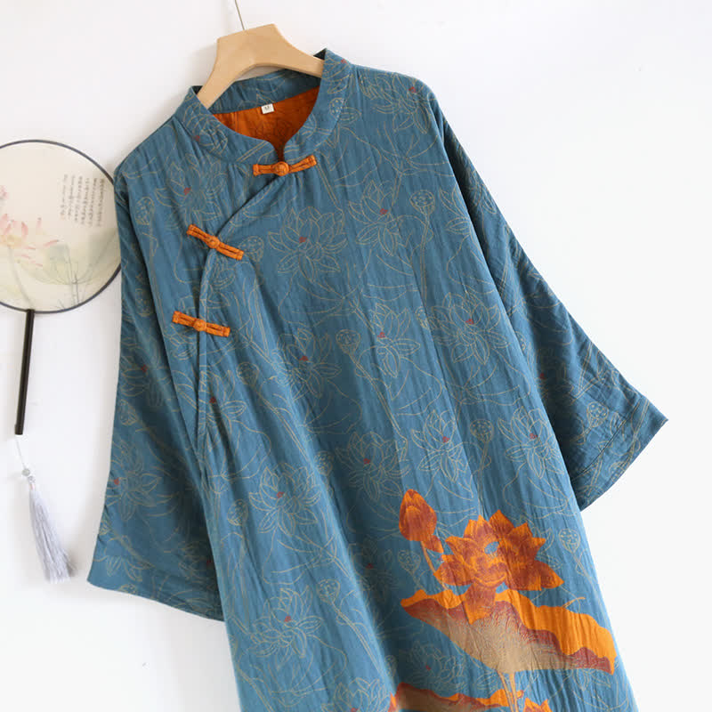 Vintage Lotus Cotton Double Gauze Nightdress