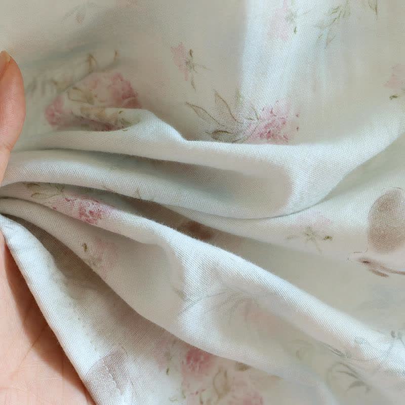 Oriental Rabbit Bamboo Cotton Gauze Nightdress