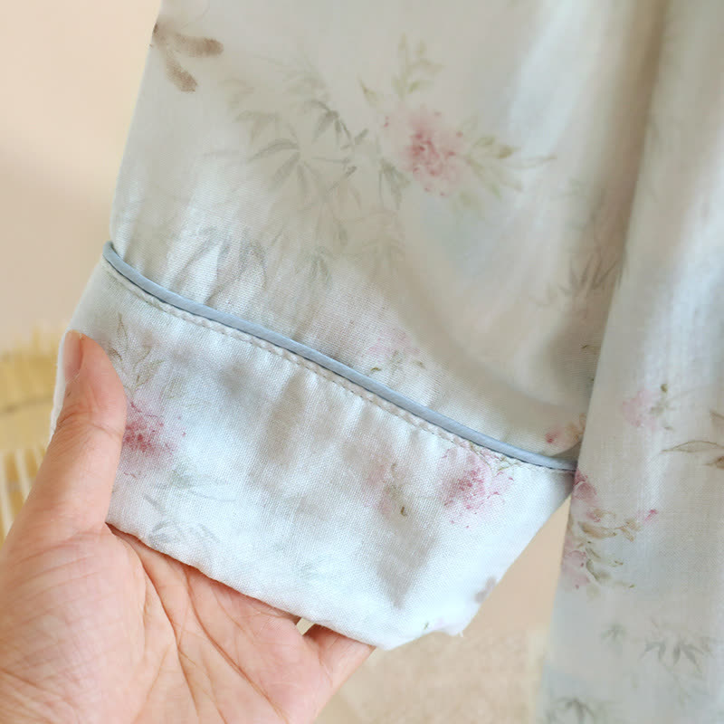 Oriental Rabbit Bamboo Cotton Gauze Nightdress