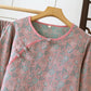 Oriental Floral Cotton Gauze Jacquard Pajamas