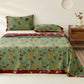 Ginkgo Biloba Cotton Jacquard Sheet Bedspread - Green - 2PCS Pillowcases - 40" x 20" - image 16