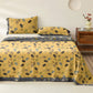 Ginkgo Biloba Cotton Jacquard Sheet Bedspread - Light Yellow - 2PCS Pillowcases - 40" x 20" - image 19