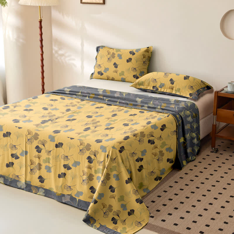 Ginkgo Biloba Cotton Jacquard Sheet Bedspread - image 20