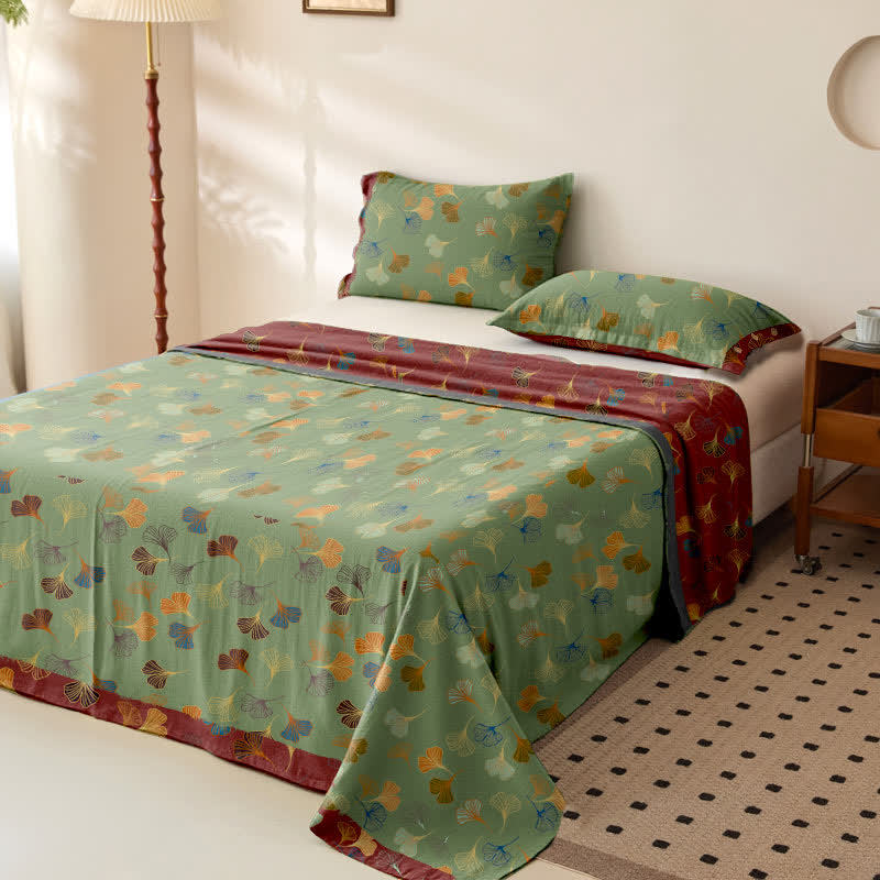 Ginkgo Biloba Cotton Jacquard Sheet Bedspread - image 18