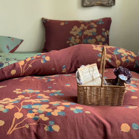 Botanical Cotton Double Gauze Bedding Set(4PCS)