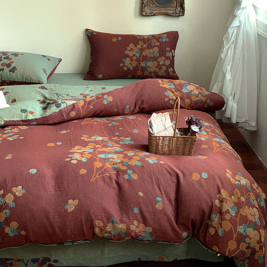 Botanical Cotton Double Gauze Bedding Set(4PCS)