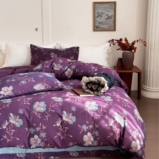 Nature-Inspired Cotton Gauze Bedding Set(4PCS)