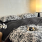 Black Camellia Natural Cotton Bedding Set(4PCS)