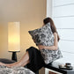 Black Camellia Natural Cotton Bedding Set(4PCS)