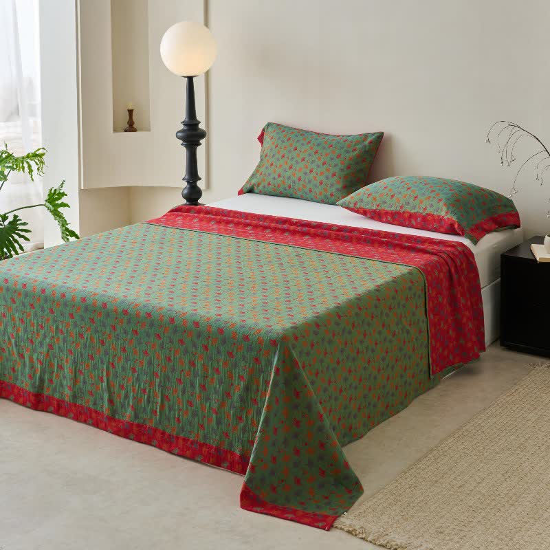 Nature-inspired Ginkgo Biloba Natural Cotton  Bedspread - image 14