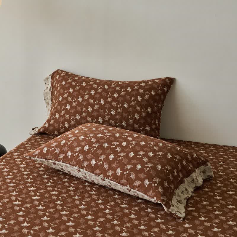 Nature-inspired Ginkgo Biloba Natural Cotton  Bedspread - image 19