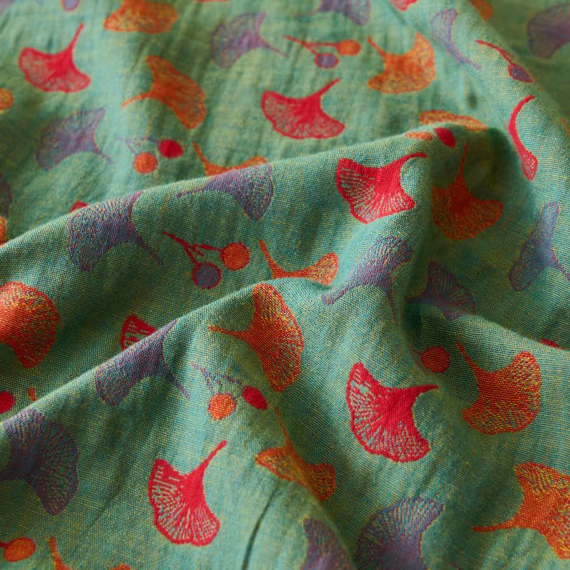 Nature-inspired Ginkgo Biloba Natural Cotton  Bedspread - image 16