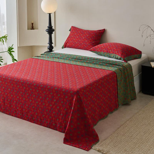 Nature-inspired Ginkgo Biloba Natural Cotton  Bedspread - image 2