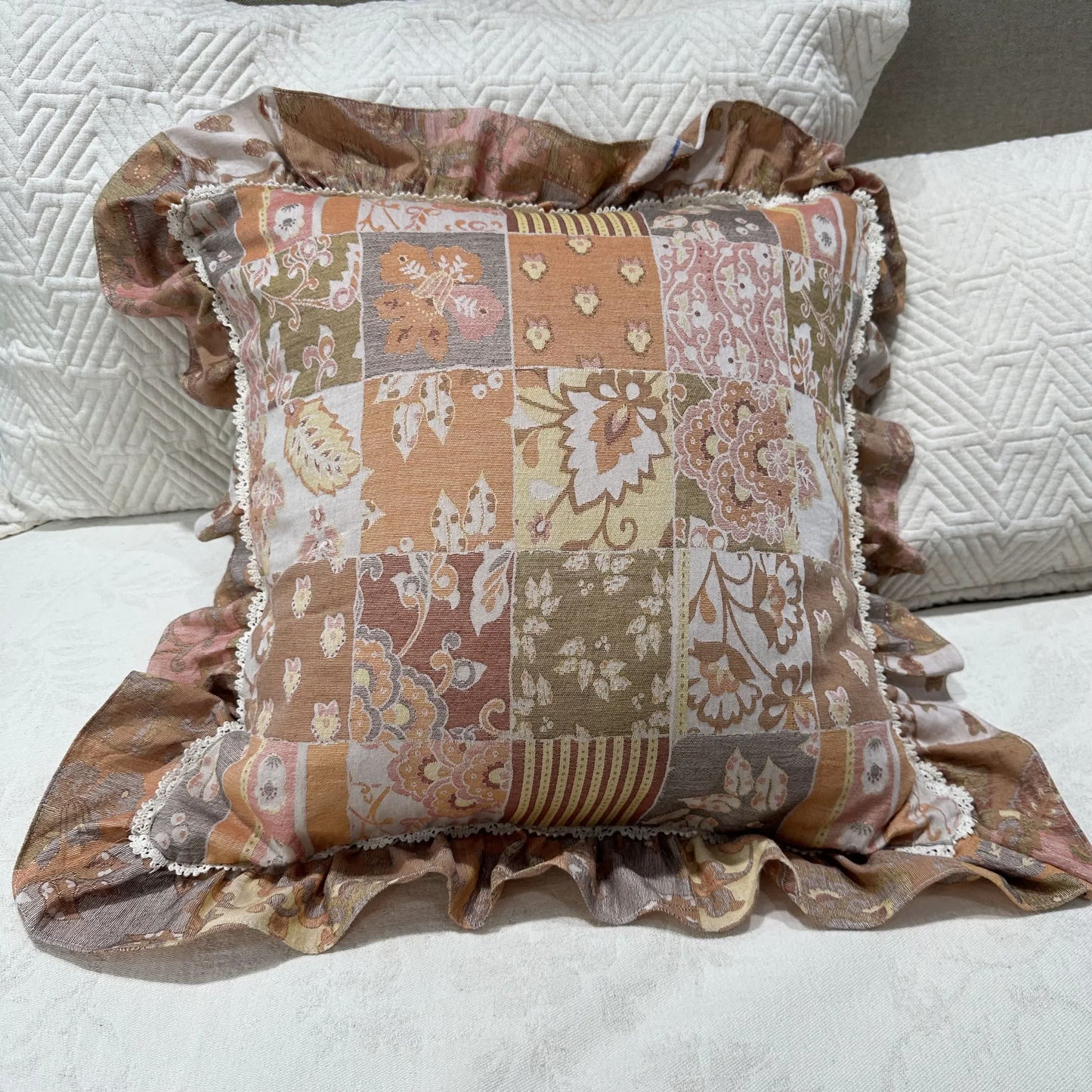 Vintage-Inspired Floral Accent Pillow - image 6