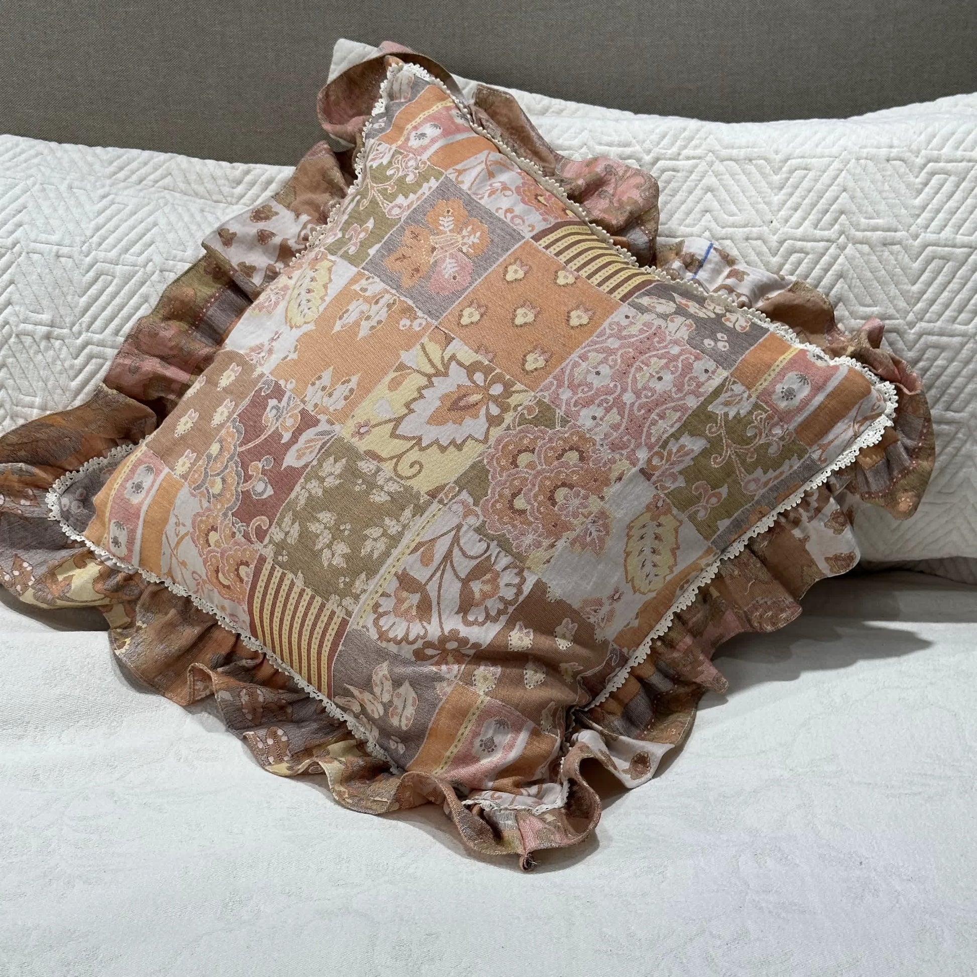 Vintage-Inspired Floral Accent Pillow - image 8