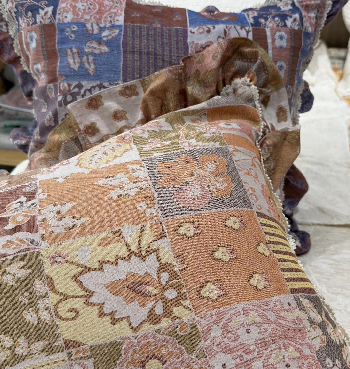 Vintage-Inspired Floral Accent Pillow - image 4
