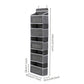 Dorm Hanging Multi-Layer Storage Organizer - Dark Grey - 3PCS - 18"L x 6"W x 57"H - image 19