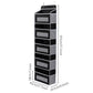 Dorm Hanging Multi-Layer Storage Organizer - Black - 3PCS - 18"L x 6"W x 57"H - image 15