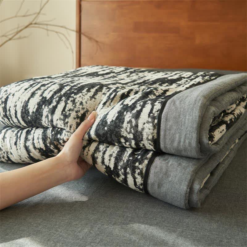 Ink Wash Natural Cotton Gauze Quilt - image 6