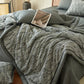 Leaf Stripe Natural Cotton Gauze Quilt - image 2