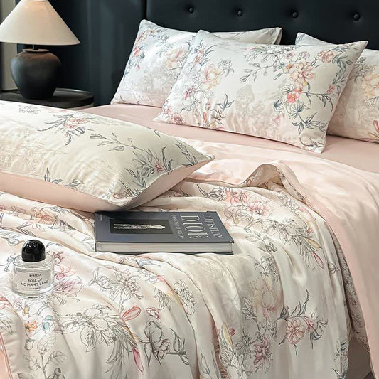 Rose Print Silky Natural Quilt - image 2