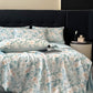 Silky Watercolor Flower Print Natural Quilt - image 6