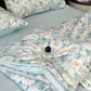 Silky Watercolor Flower Print Natural Quilt - image 8