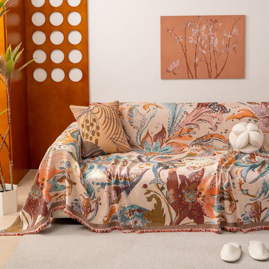 Retro Art Pattern Sofa Protector - 71" x 134" - image 1