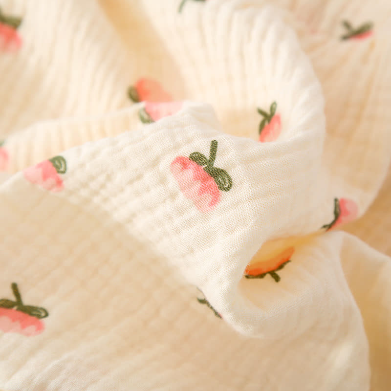 Kapok Flower Cotton Gauze Ruffle Pajamas - image 10