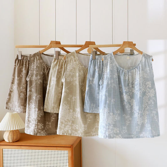 Rose Bow Cotton Tank Pajama Set - image 1
