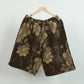 Hibiscus Jacquard Cotton Pajama Shorts - Black - XL - image 7