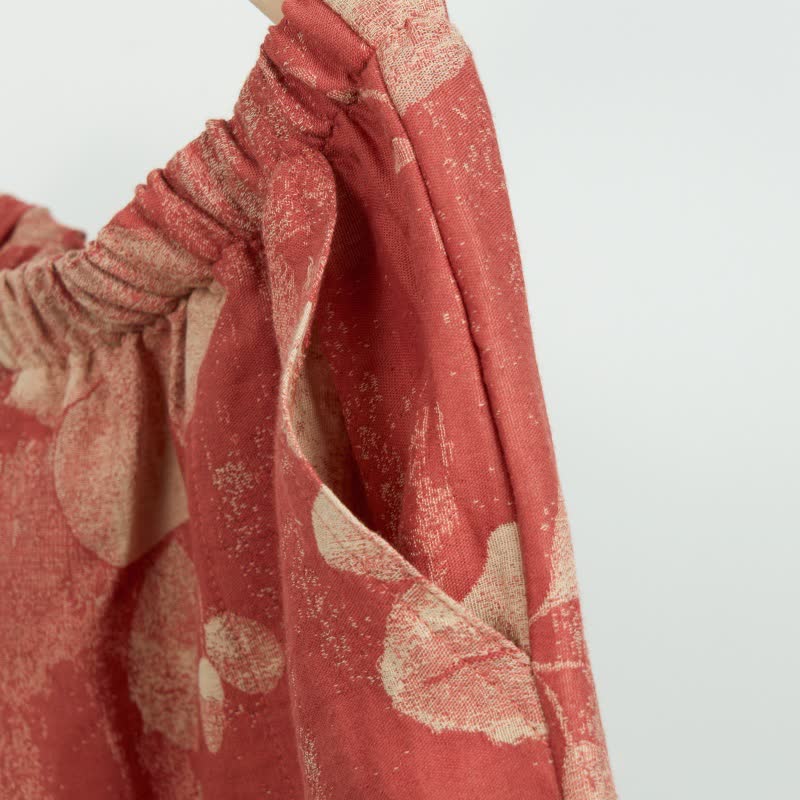 Hibiscus Jacquard Cotton Pajama Shorts - image 5