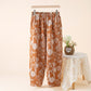 Lily Jacquard Cotton Gauze Lounge Pants - Orange - XL - image 4