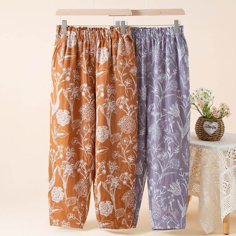 Lily Jacquard Cotton Gauze Lounge Pants - image 1